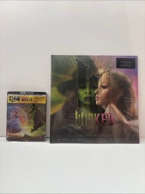 Wicked: For Good Lot - Limited Edition Steelbook Movie & Vynil Record Soundtrack